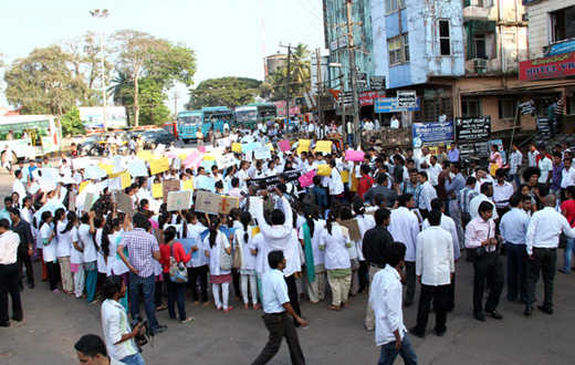 Protest against delhi rape in Mangalore